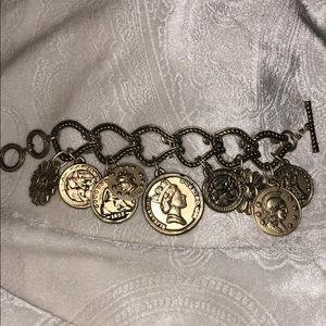 Multi size coin bracelet